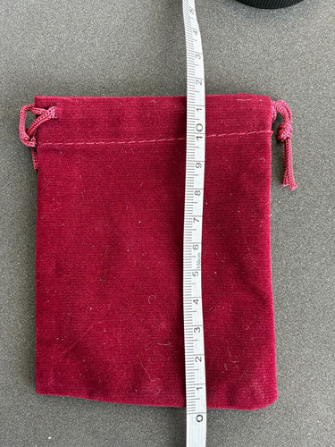 Red velvet drawstring - red,