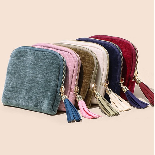 Travel jewelry pouch - pouch, velvet