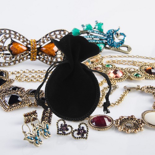 Chic velvet drawstring jewelry - velvet,