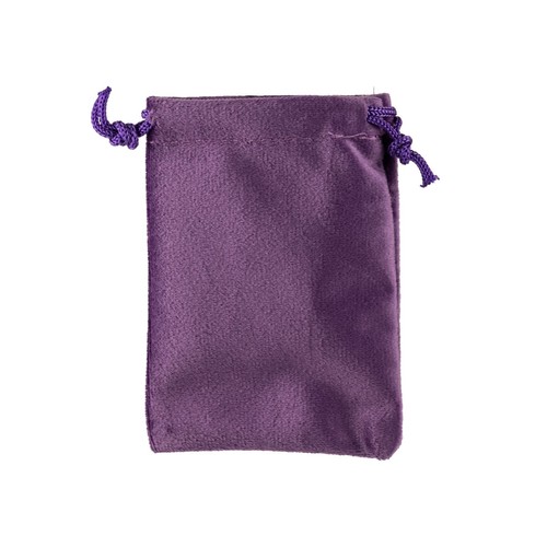 Purple velvet pouch 10x12cm - purple,