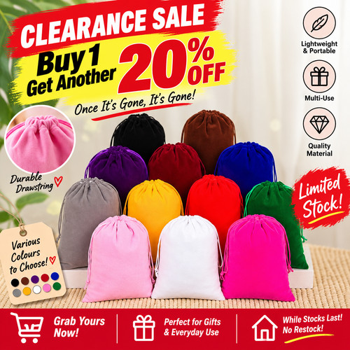 50pcs soft velvet drawstring - soft,