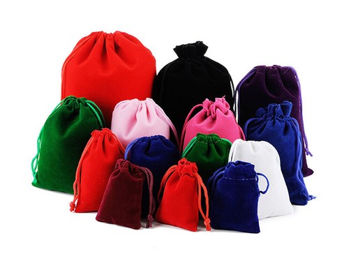100pcs velvet drawstring - velvet,