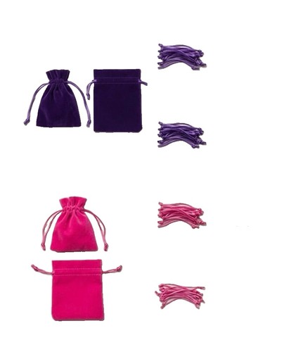 Velvet jewellery pouches