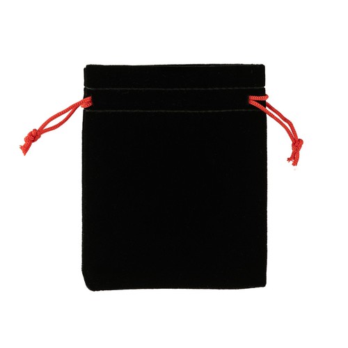 Black velvet pouch 10x12cm - velvet,