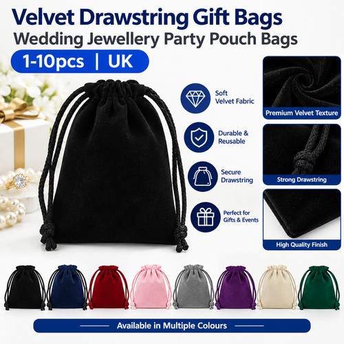 10pcs soft velvet - soft, drawstring
