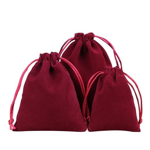 Small soft velvet drawstring - soft,