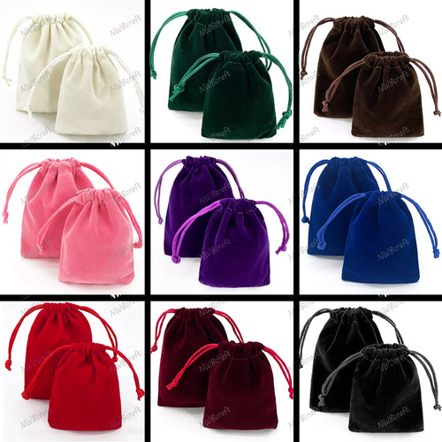 10pcs soft velvet drawstring - soft,