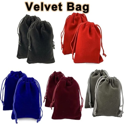 10pcs soft velvet - velvet, drawstring