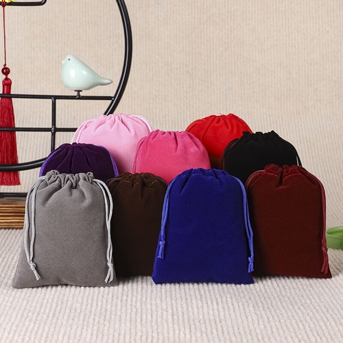 12pcs soft velvet drawstring - 12pcs,