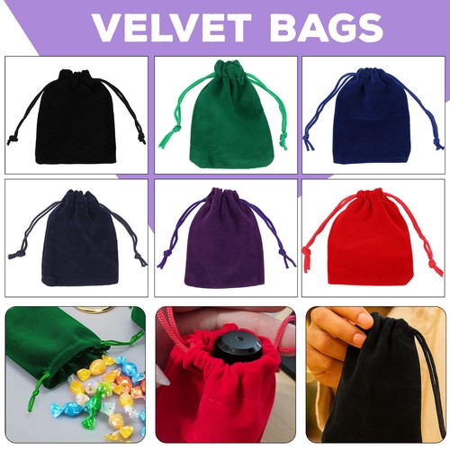 Small soft velvet drawstring - small,