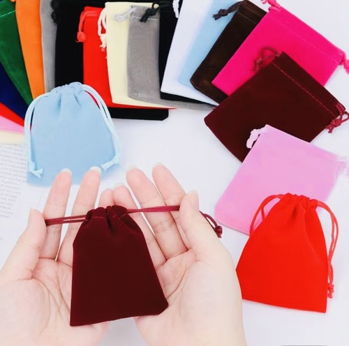 Velvet drawstring bags - velvet,